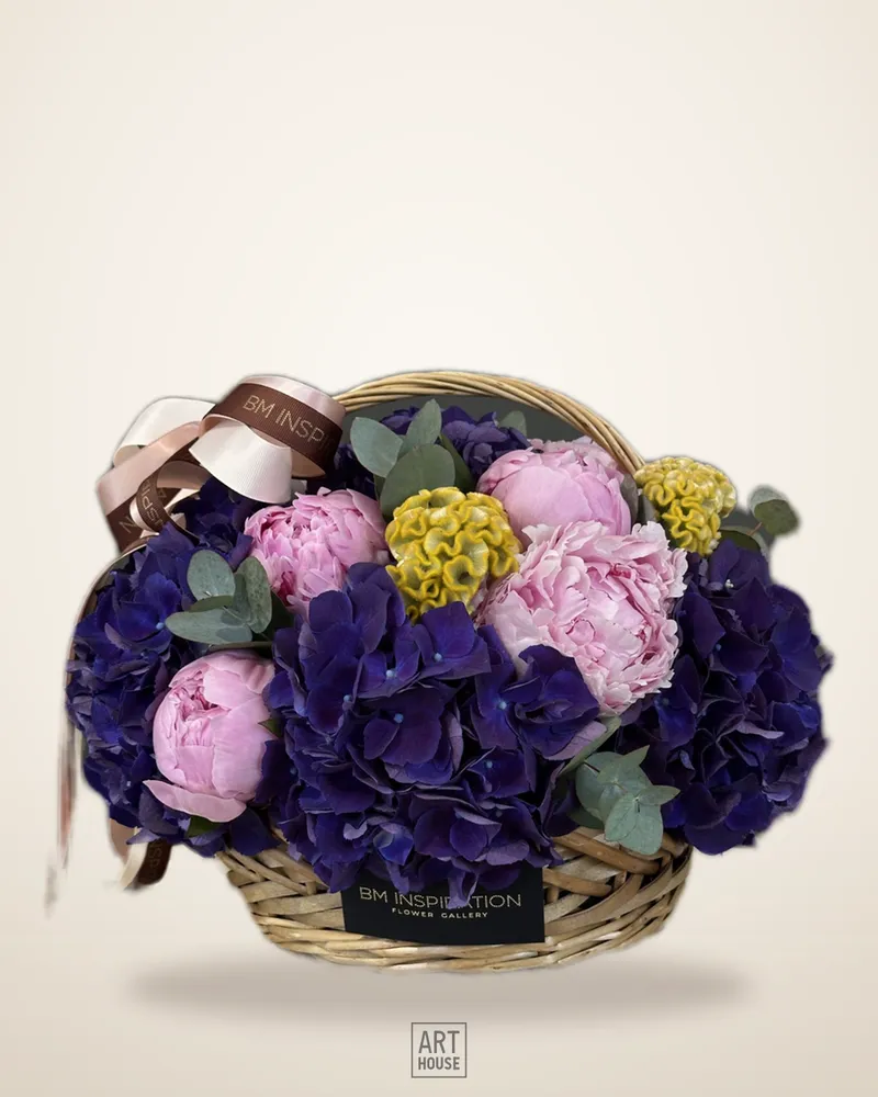 Coș Hydrangea&Peony
